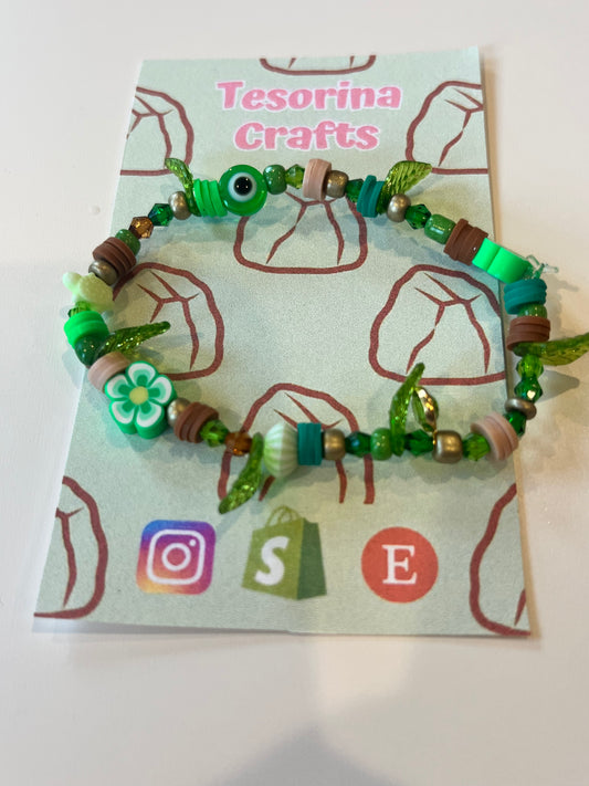Earth Beaded Bracelet 🪨🌲🦡🌱