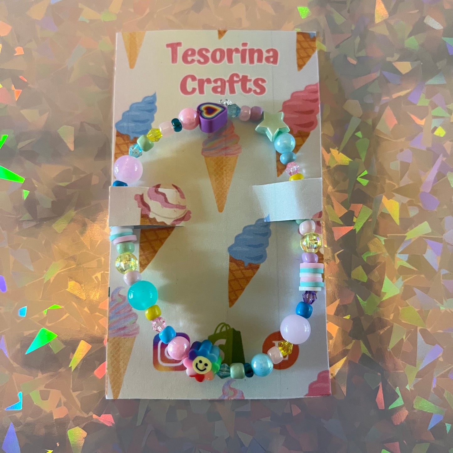 Rainbow Sherbet Beaded Bracelet 🍦🍧🌈