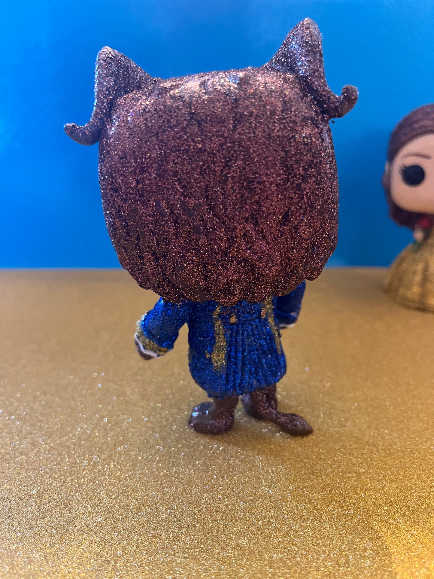 ONE OF A KIND Custom Glitter Beauty and the Beast Funko Pops!