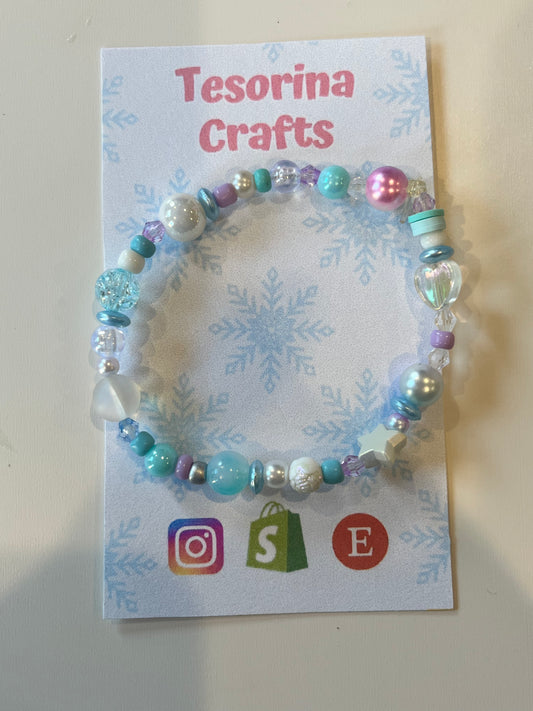 Snow Winter Fairy Beaded Bracelet