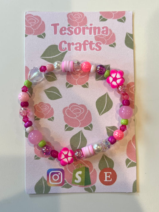 Flower Fairy Rose Beaded Bracelet