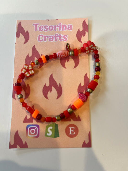 Fire Beaded Bracelet 🔥☄️❤️‍🔥