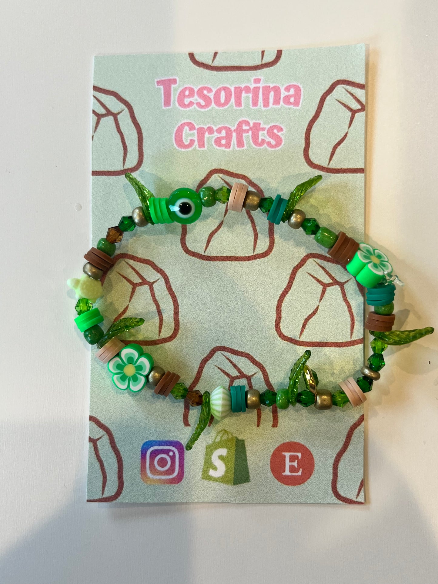 Earth Beaded Bracelet 🪨🌲🦡🌱